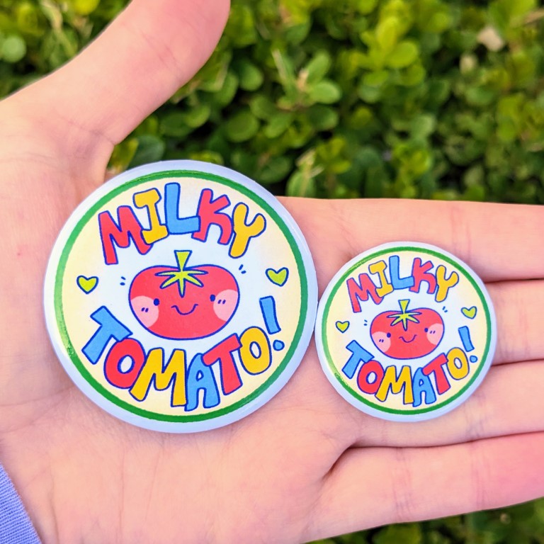 Milky Tomato Logo Buttons