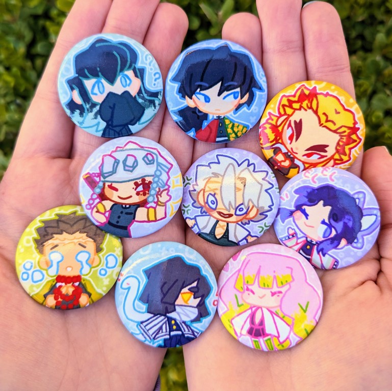 Anime Samurai Button Set 2