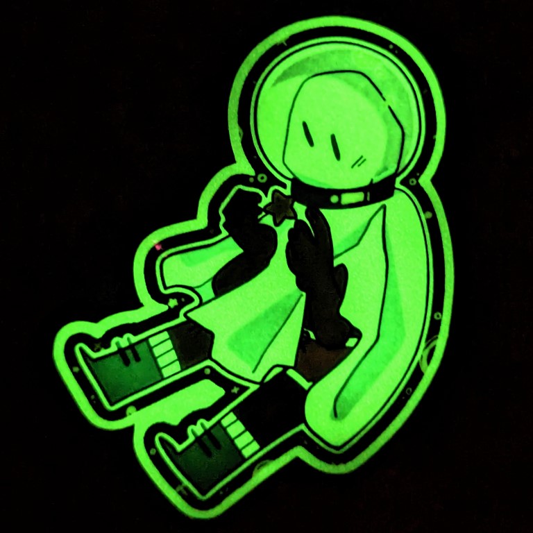 Glow in the Dark Space Ghost Stickers