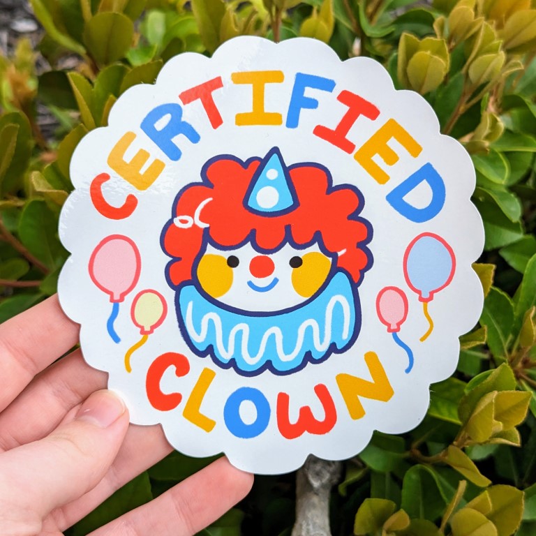 Certified Clown Static Cling