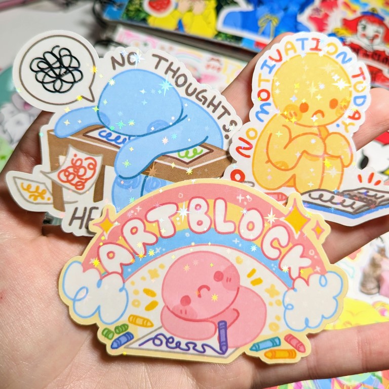 Block Sticker Rokto Sparkly Art Block Stickers – Milky Tomato