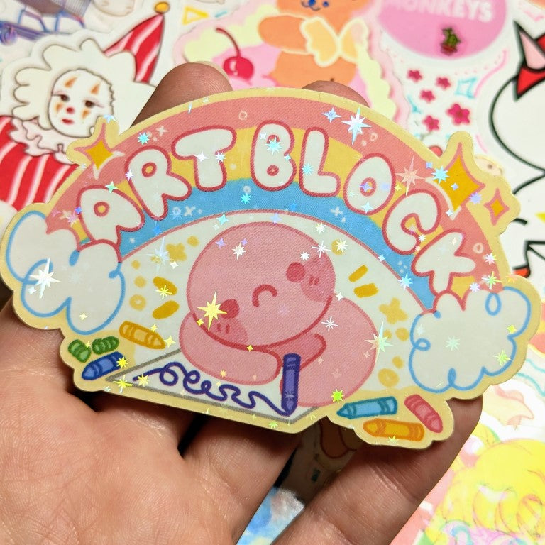 Sparkly Art Block Stickers