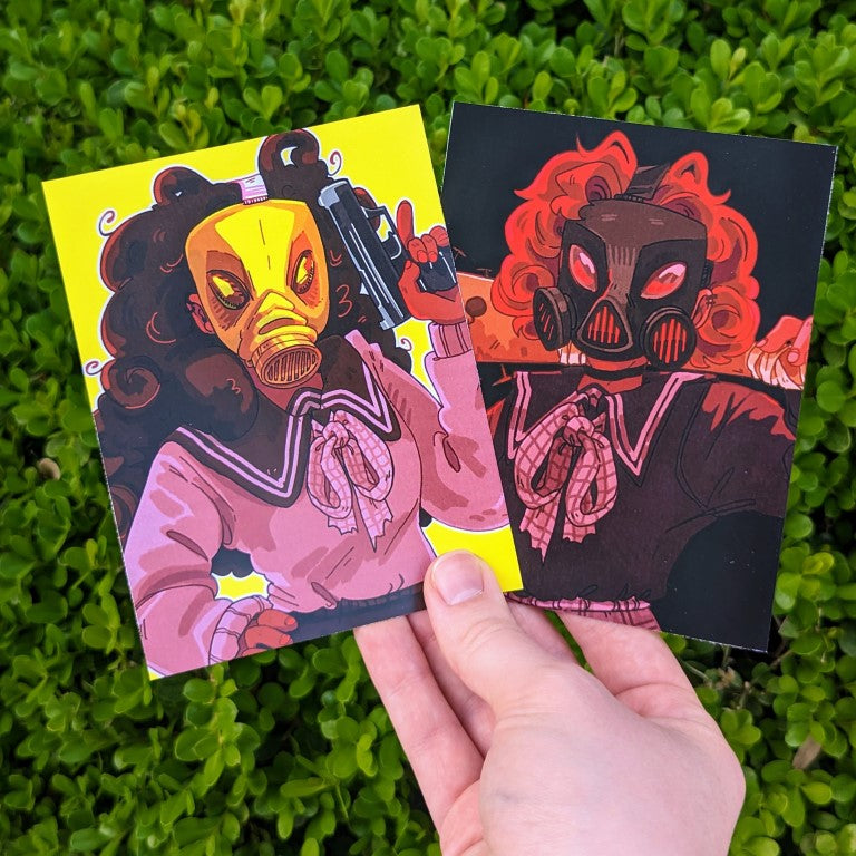 Gas Mask Full Body Mini Prints