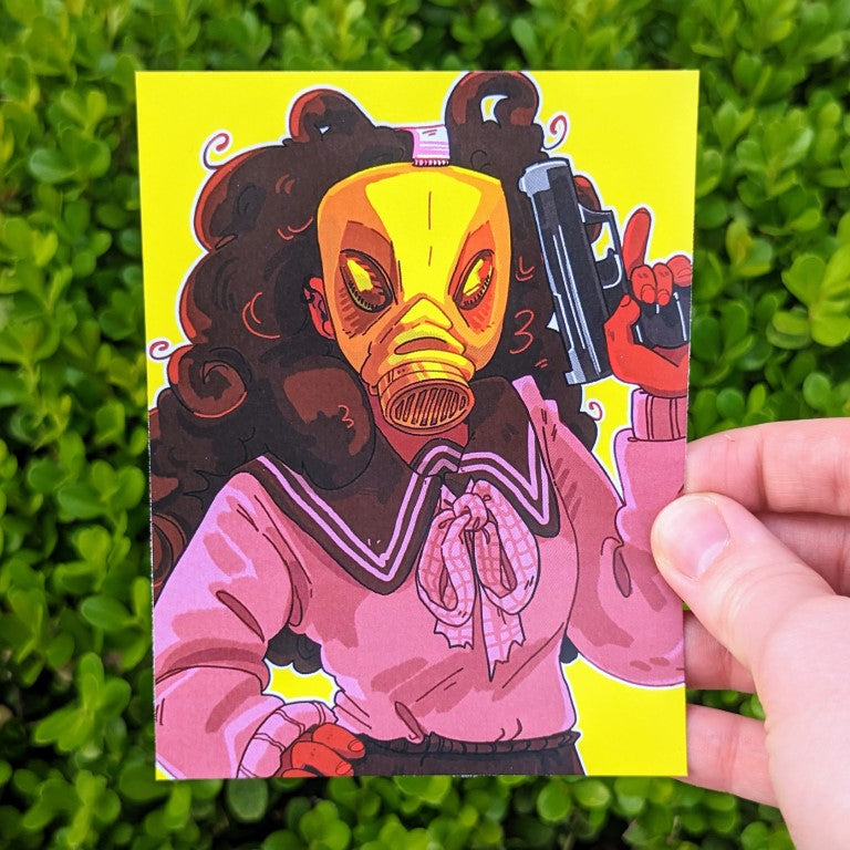 Gas Mask Full Body Mini Prints