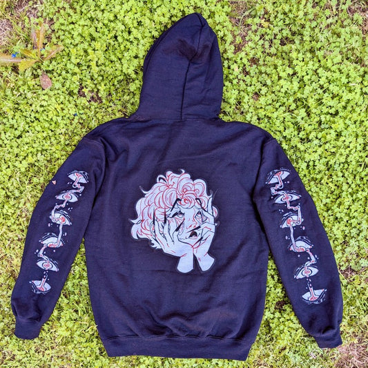 Black Droopy Eye Girl Hoodie