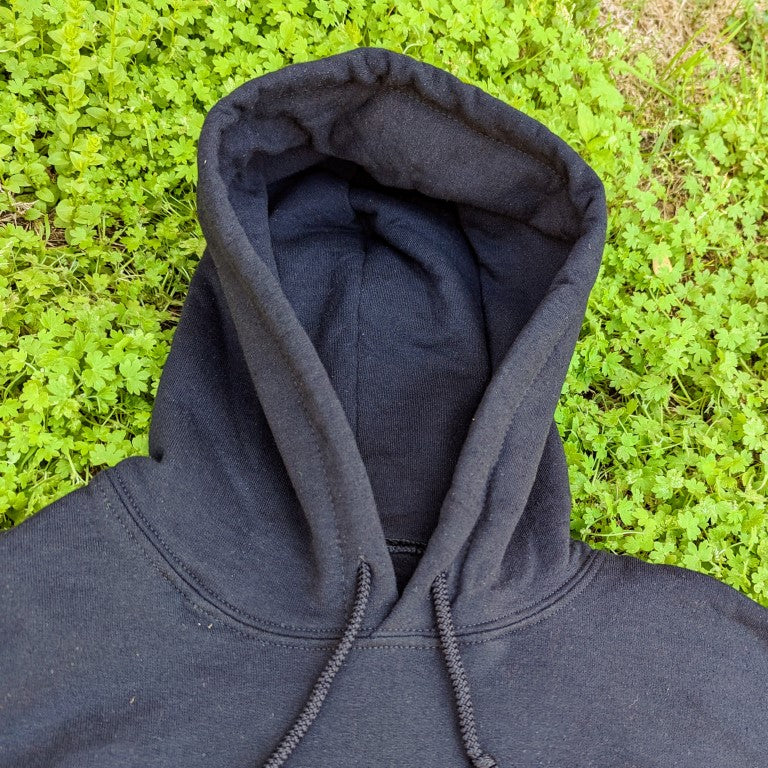 Black Droopy Eye Girl Hoodie - BACK IMAGE