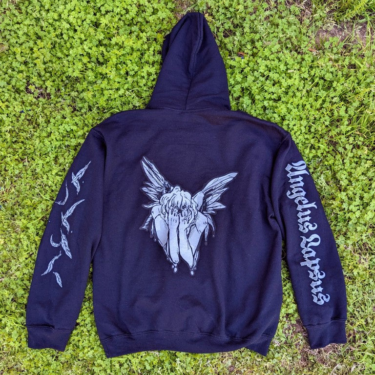 Black Fallen Angel Hoodie - BACK IMAGE