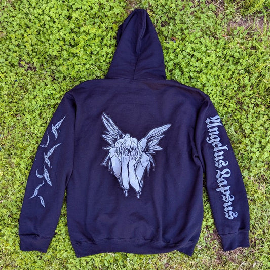 Black Fallen Angel Hoodie - BACK IMAGE
