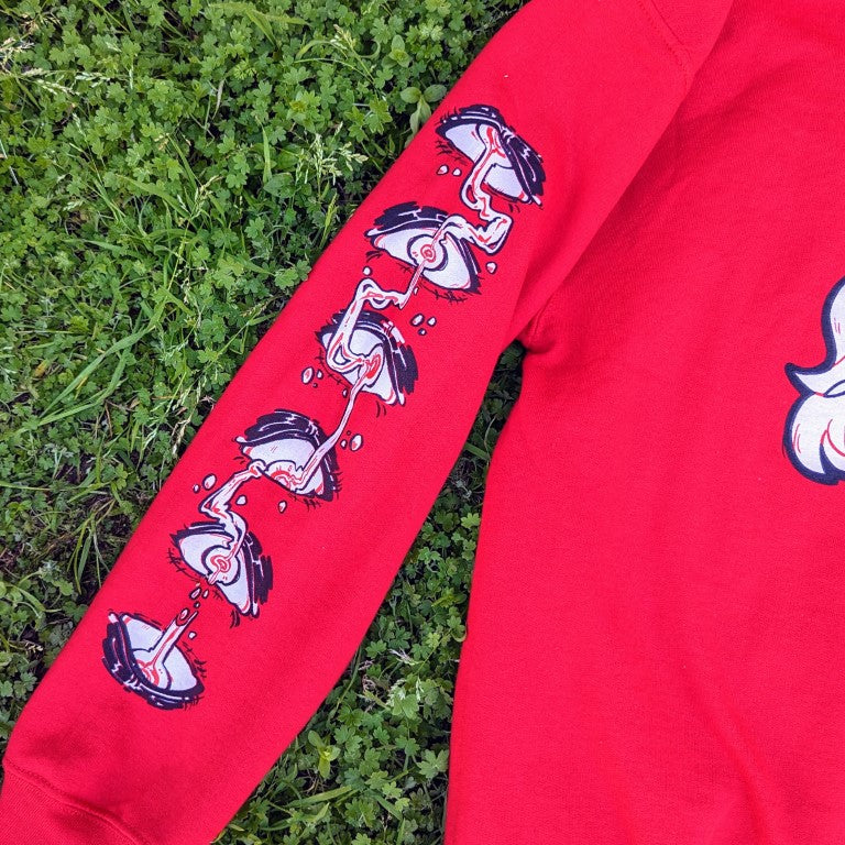 Red Droopy Eye Girl Hoodie