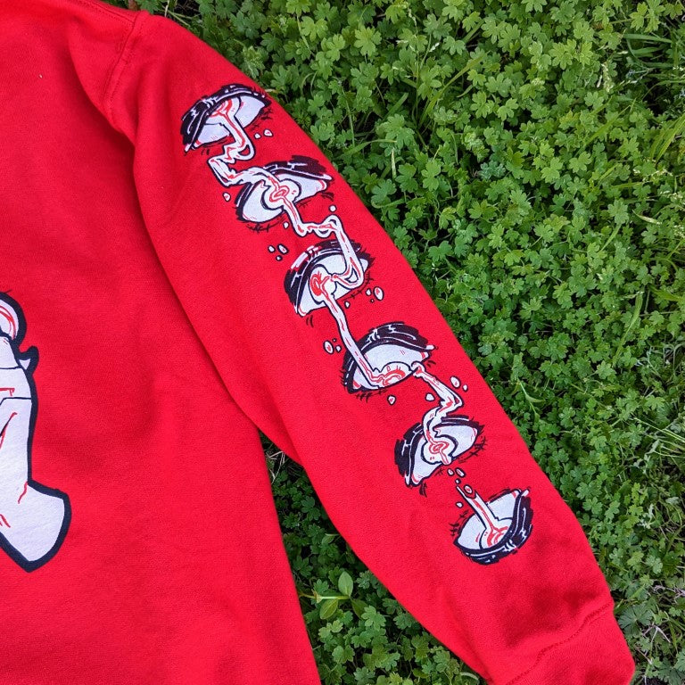 Red Droopy Eye Girl Hoodie
