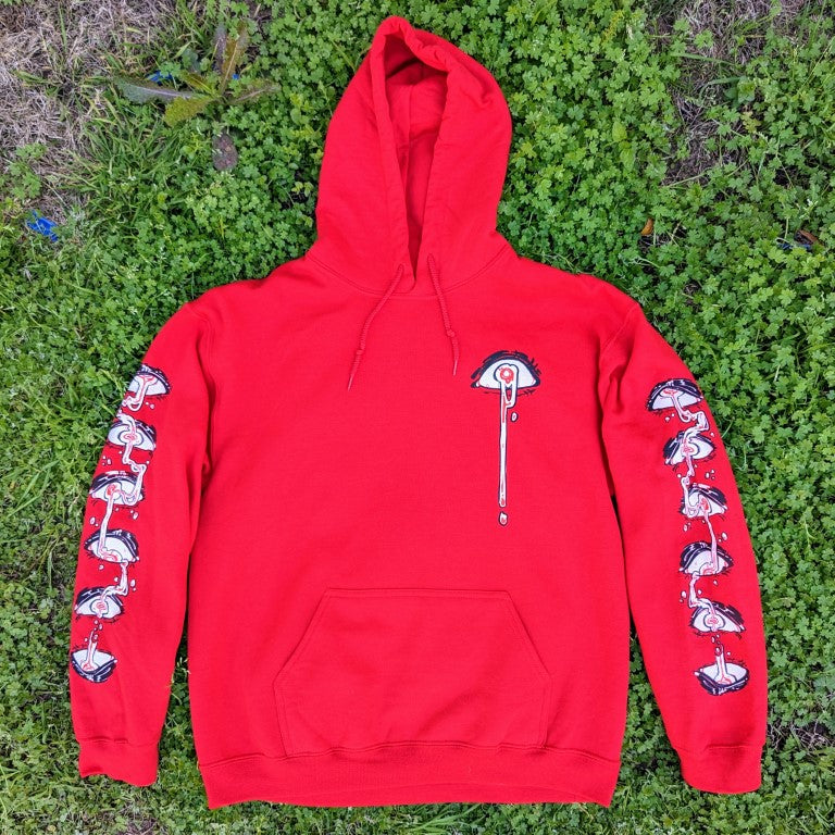 Red Droopy Eye Girl Hoodie