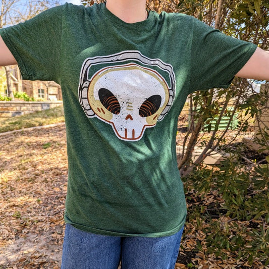 Short Sleeve Green Cade Skull T-Shirt