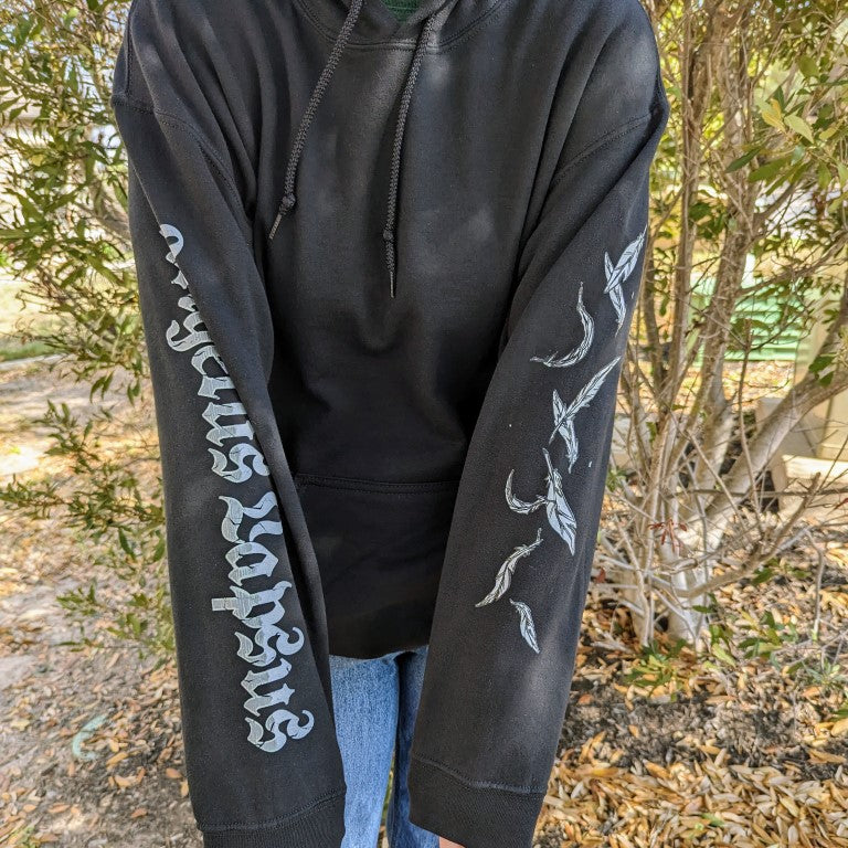 Black Fallen Angel Hoodie - BACK IMAGE