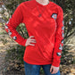 Long-Sleeved Red Droopy Eye Girl T-Shirt - BACK IMAGE