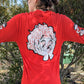 Long-Sleeved Red Droopy Eye Girl T-Shirt - BACK IMAGE