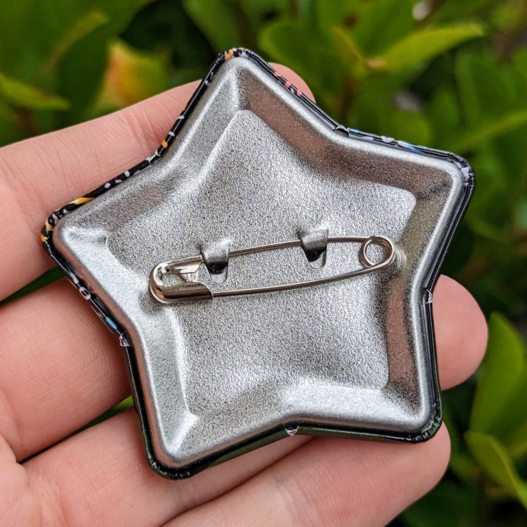 Firework Ghosts Large Star Button