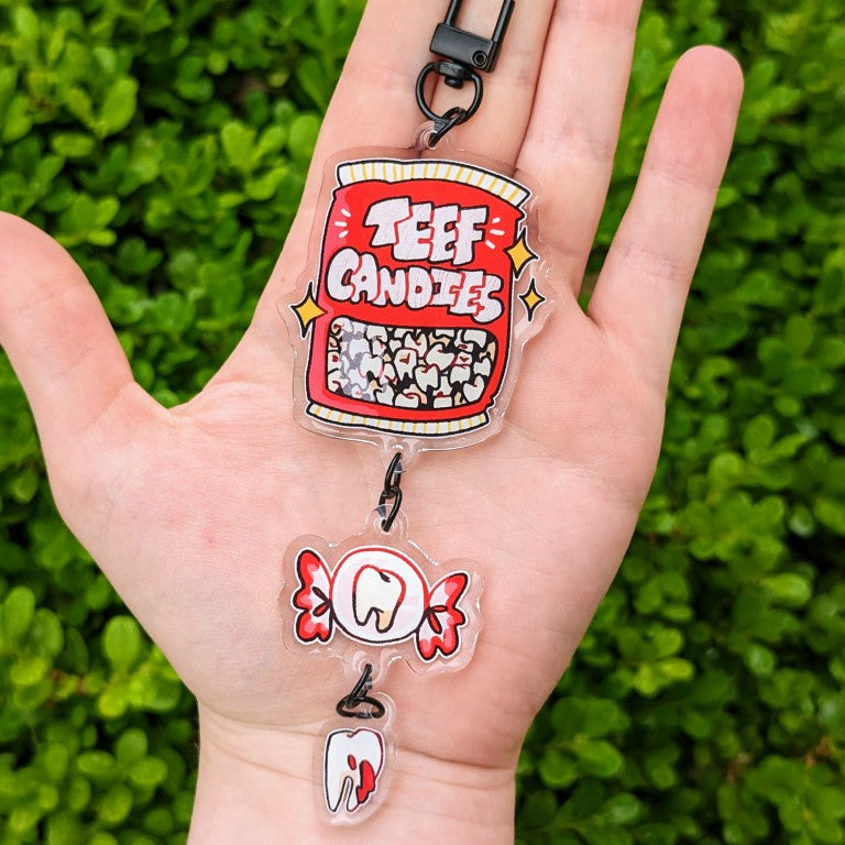 Teeth Candies Dangling Keychain