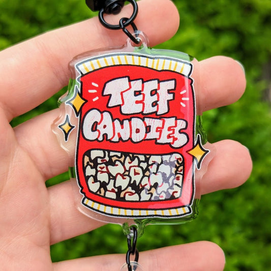 Teeth Candies Dangling Keychain