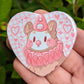 Clown Bear Large Heart Buttons