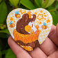Clown Bear Large Heart Buttons