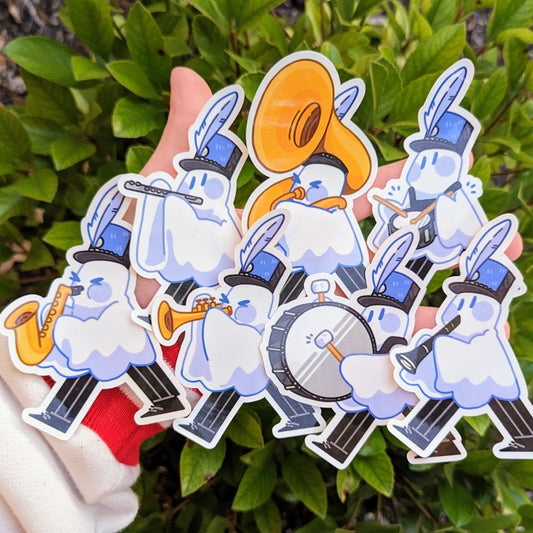 Ghost Marching Band Stickers