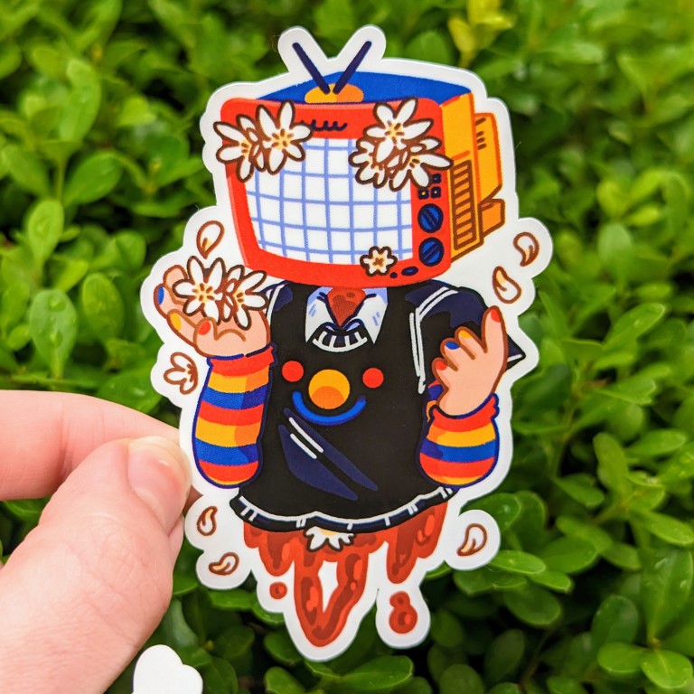 TV Head Gore Stickers