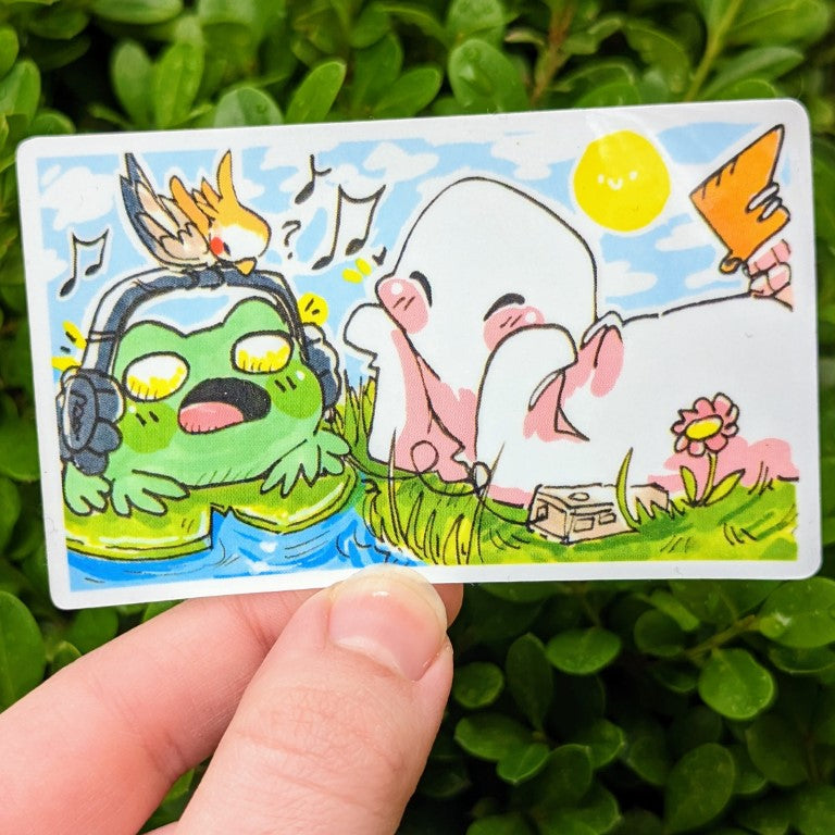 Runaway Ghost and Frog Pal Stickers