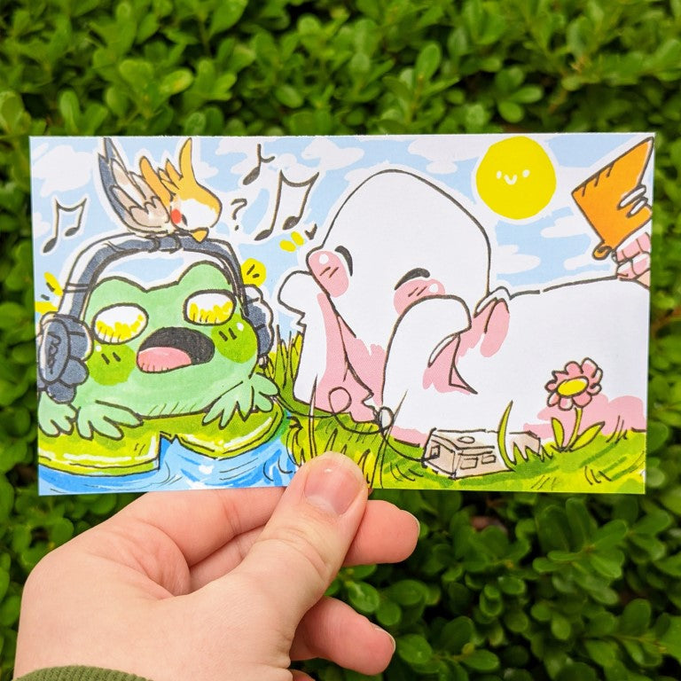 Runaway Ghost and Frog Pal Mini Prints