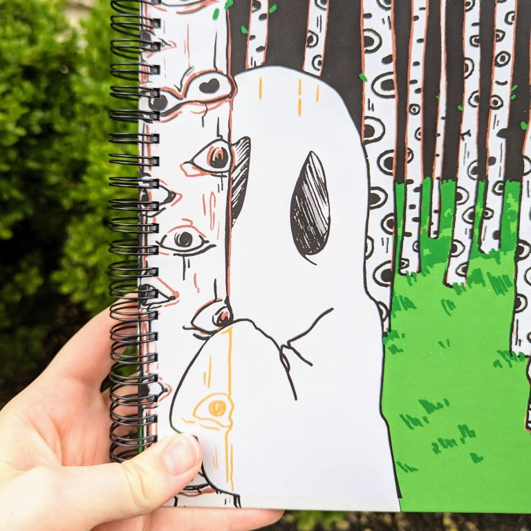Forest Peeking Ghost Notebook