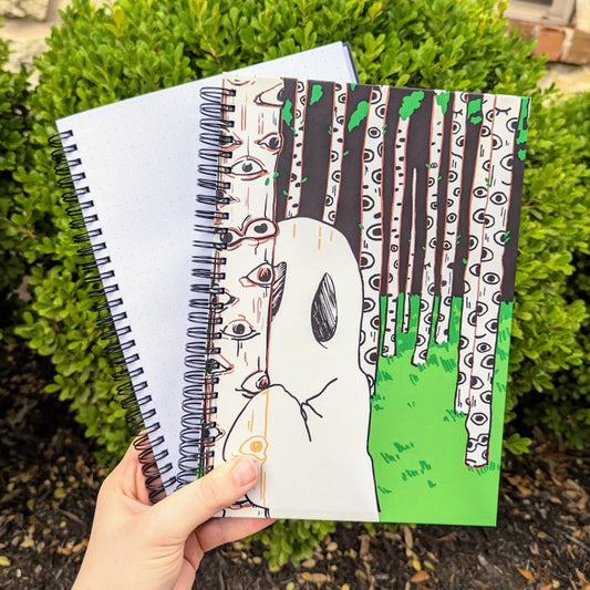 Forest Peeking Ghost Notebook