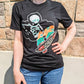 Short-Sleeve Skelly Skater Ghost Glow-in-the-Dark Black T-Shirt