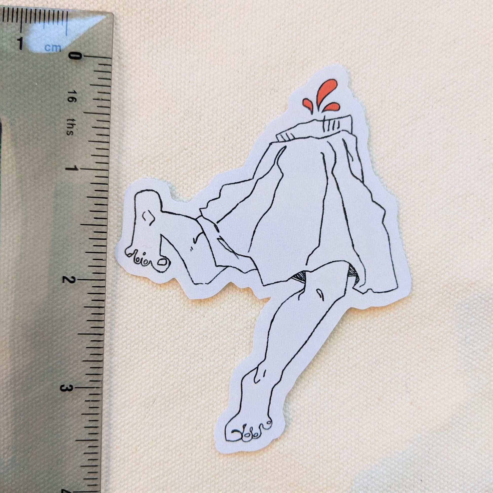 Floating Split Girl Sticker