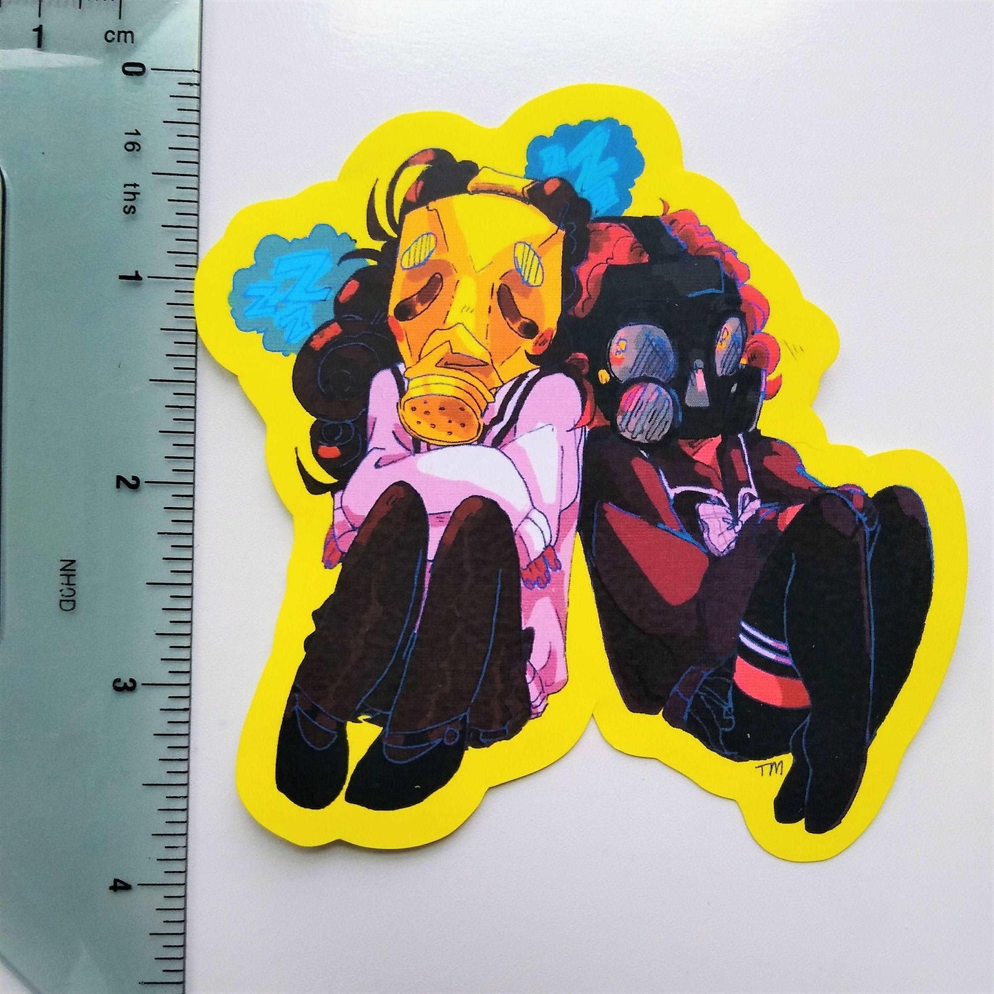 Gas Mask Girls Sticker