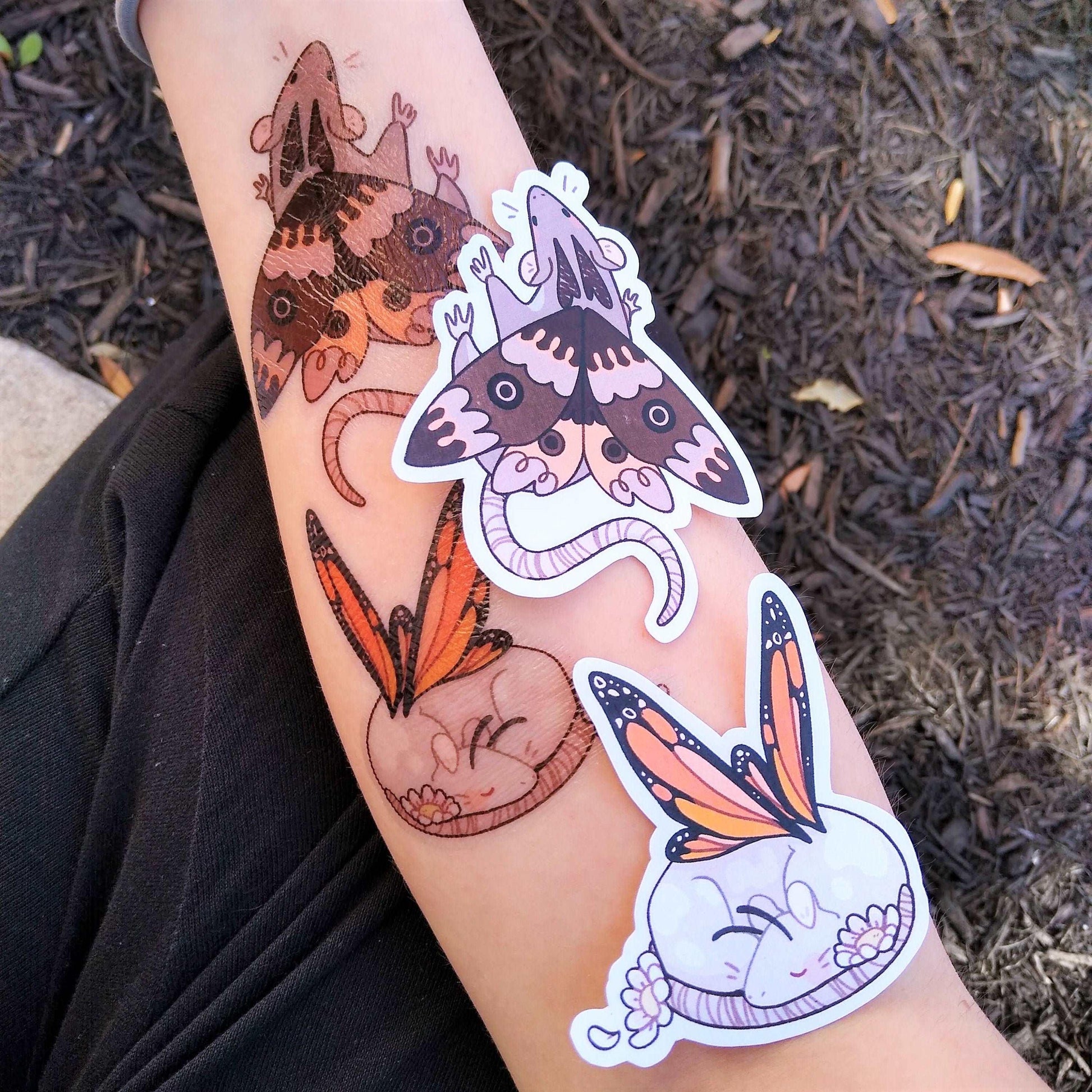 Butterat Temporary Tattoos - Butterfly Ratbug
