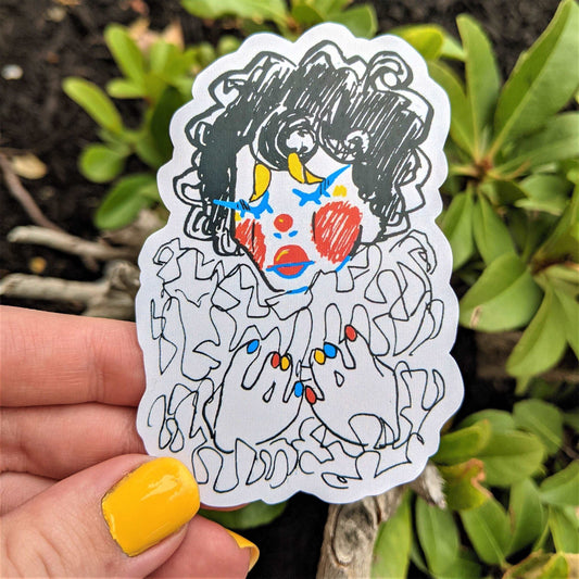 Sad Clown Sticker!