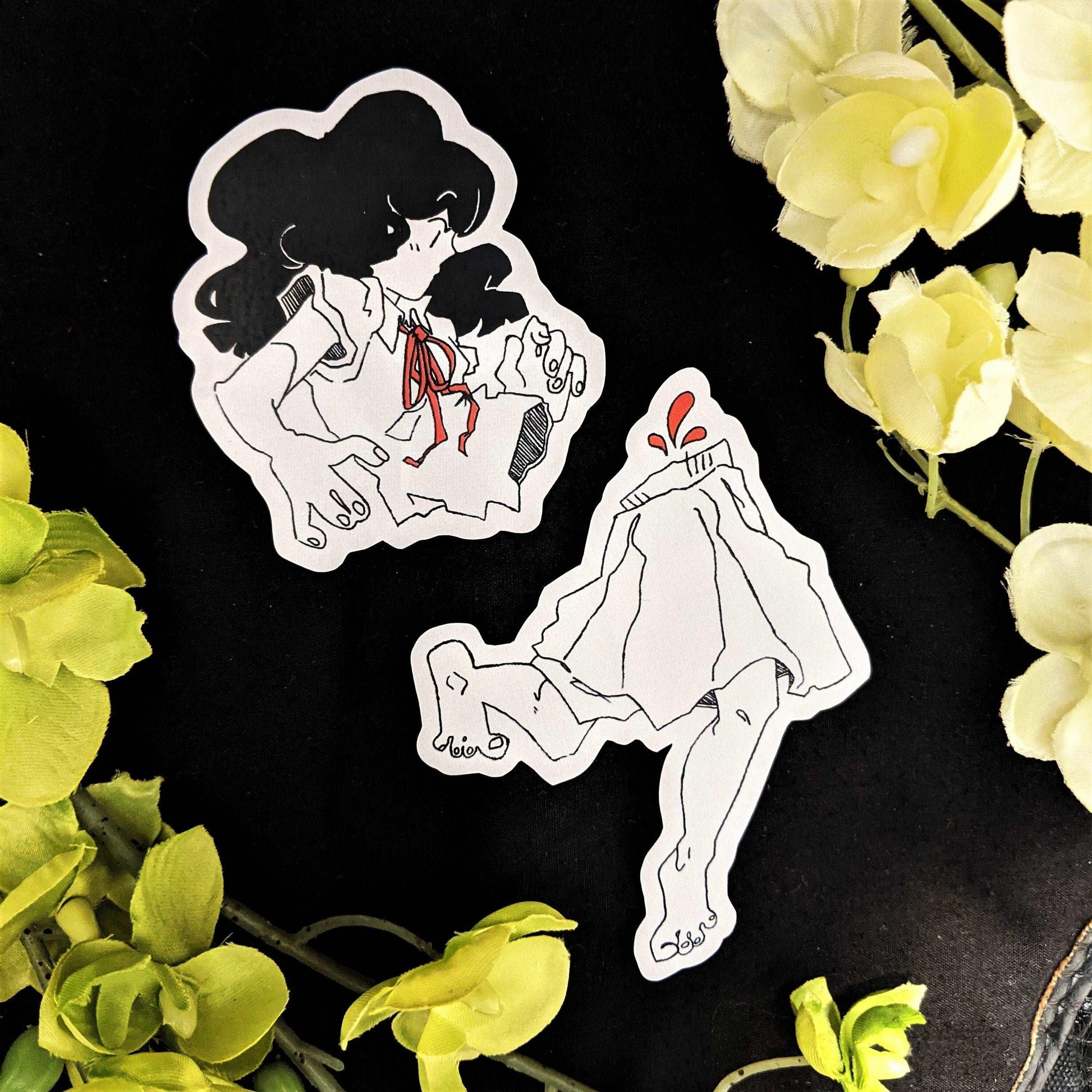 Floating Split Girl Sticker