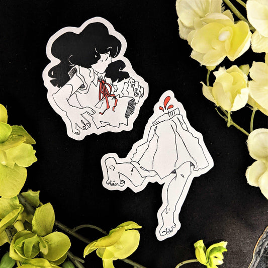 Floating Split Girl Sticker