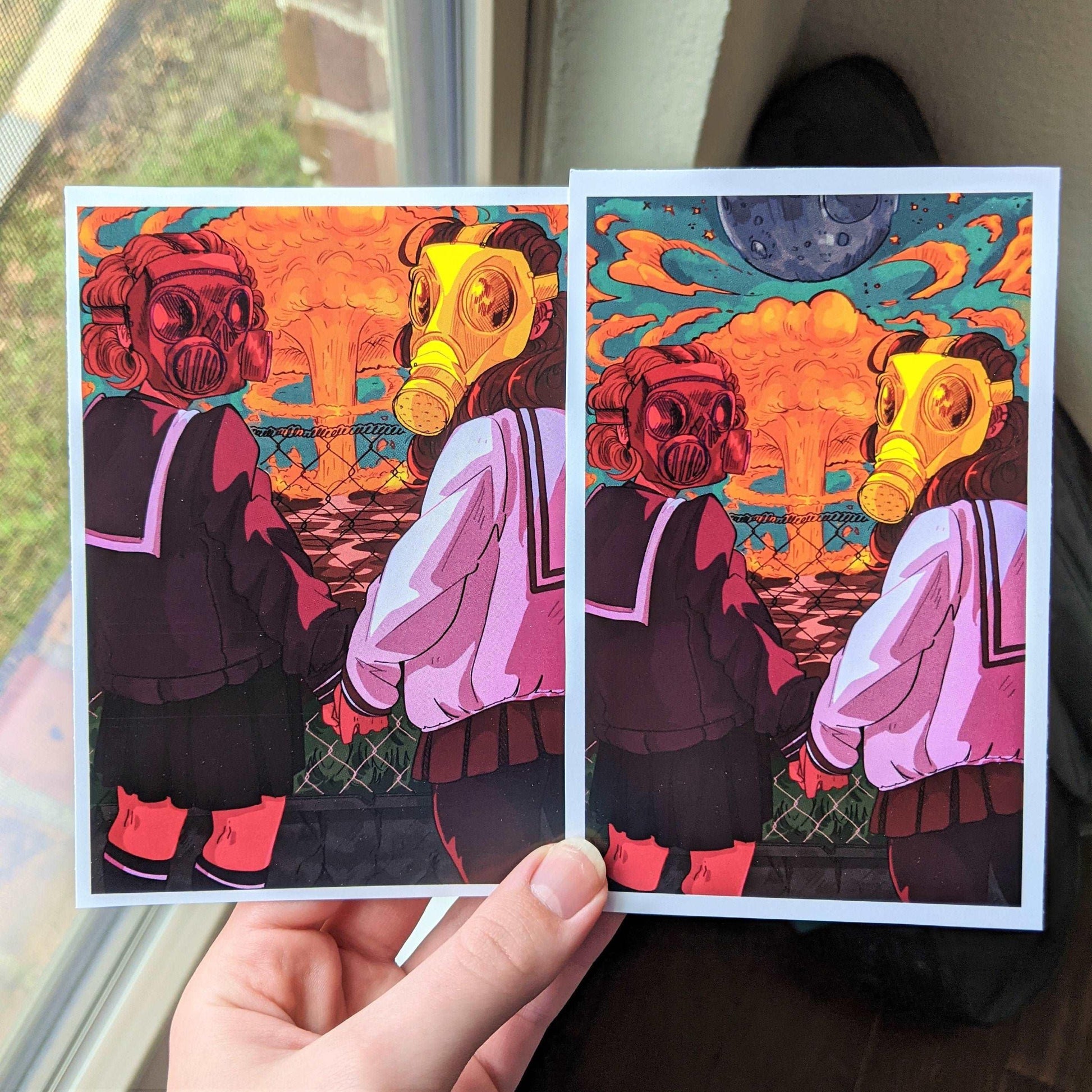 Gas Mask Girls Mini Print 4x6 Glossy Print