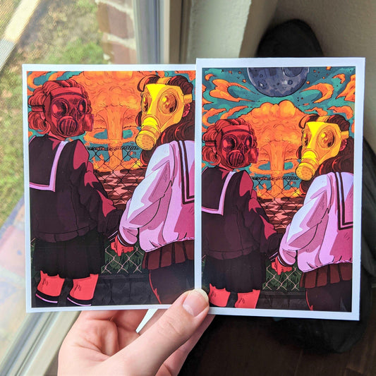 Gas Mask Girls Mini Print 4x6 Glossy Print