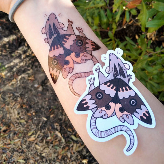 Mothrat Temporary Tattoos - Moth Ratbug