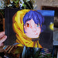 Blue Haired Girl 8.5x11 Glossy Print
