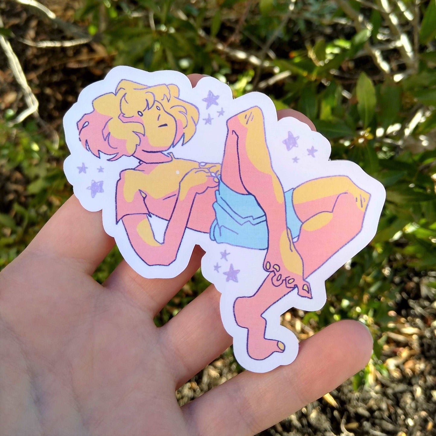 Pastel Floating Girl Sticker!