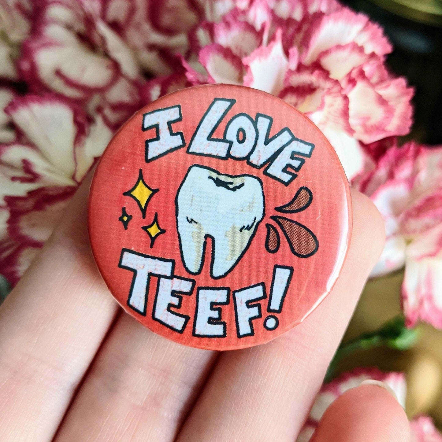 I LOVE TEEF Button 1.5 inch