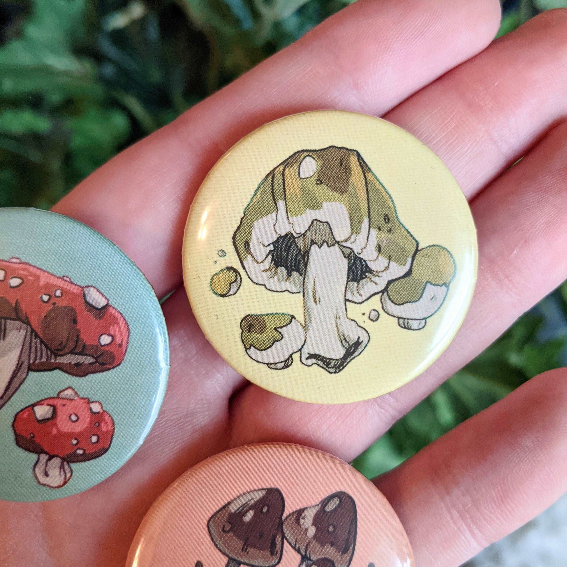 Mushroom Buttons 1.5 inch