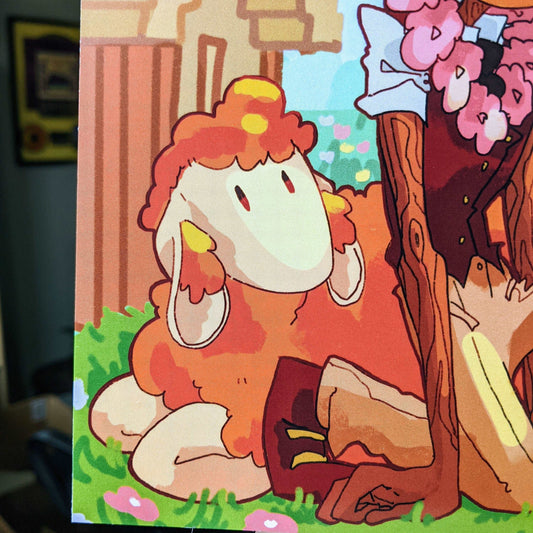 Mushroom Elf and Pumpkin Head Mini Print 4x5 Glossy Print