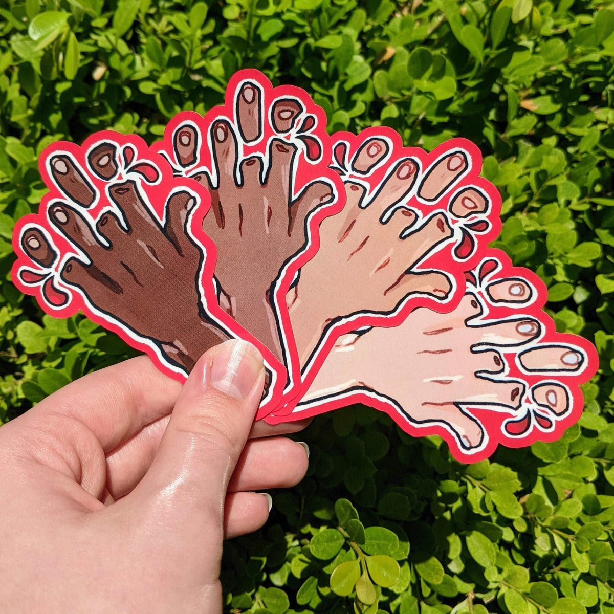 Finger Sticker Examples Chopped Fingers Stickers – Milky Tomato