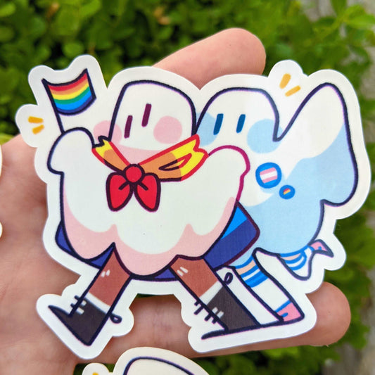 Pride Parade Ghost Stickers!