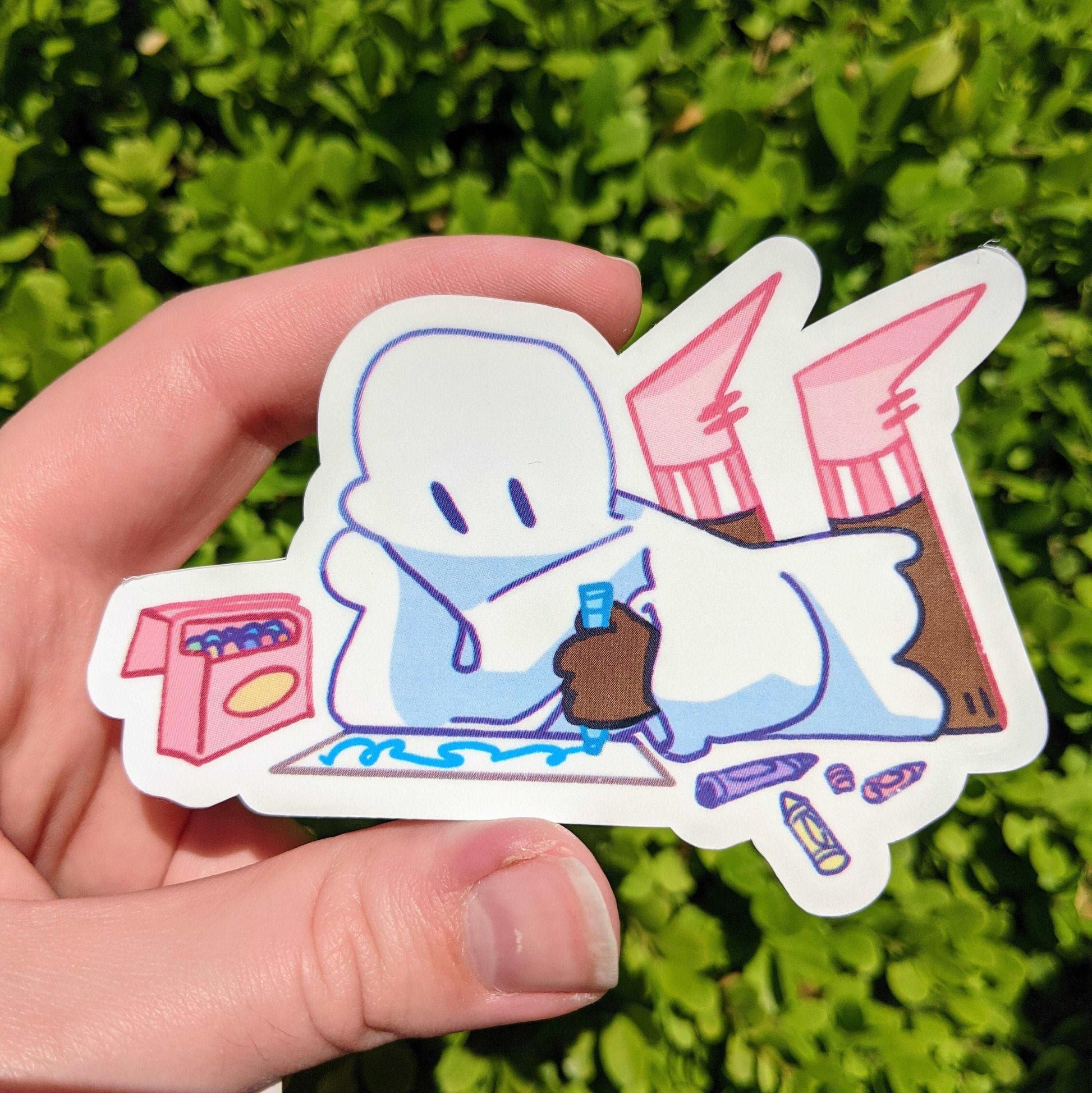 Cute Ghost Cat Stickers! – Milky Tomato