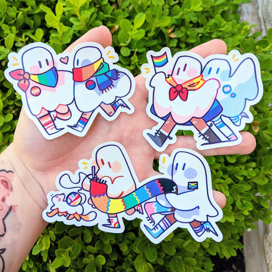 Pride Parade Ghost Stickers!