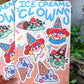 Icecream Clown Sticker Sheet